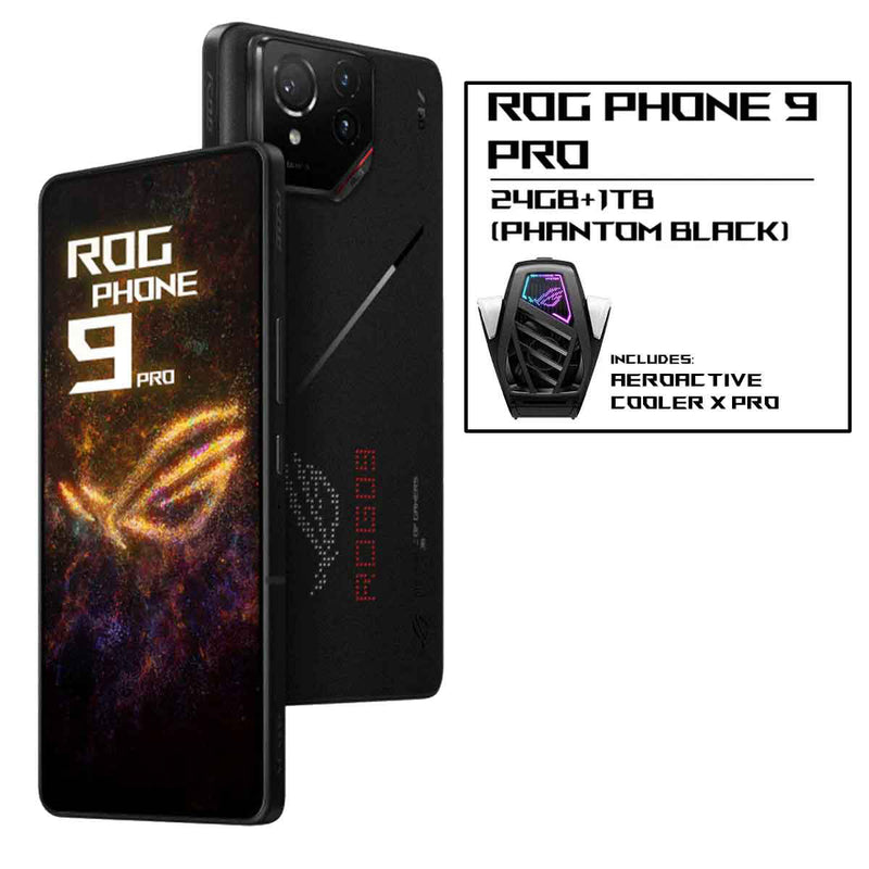 Asus ROG Phone 9 Pro Android 15 Snapdragon 8 6.78" FHD+ Gaming Mobile (Phantom Black) (16GB+512GB, 24GB+1TB)