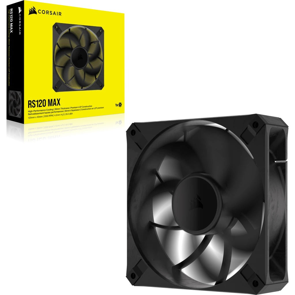 Corsair R120 Corsair iCUE LINK RS120 MAX 120MM PWM Thick fan (Black) (Single Pack)