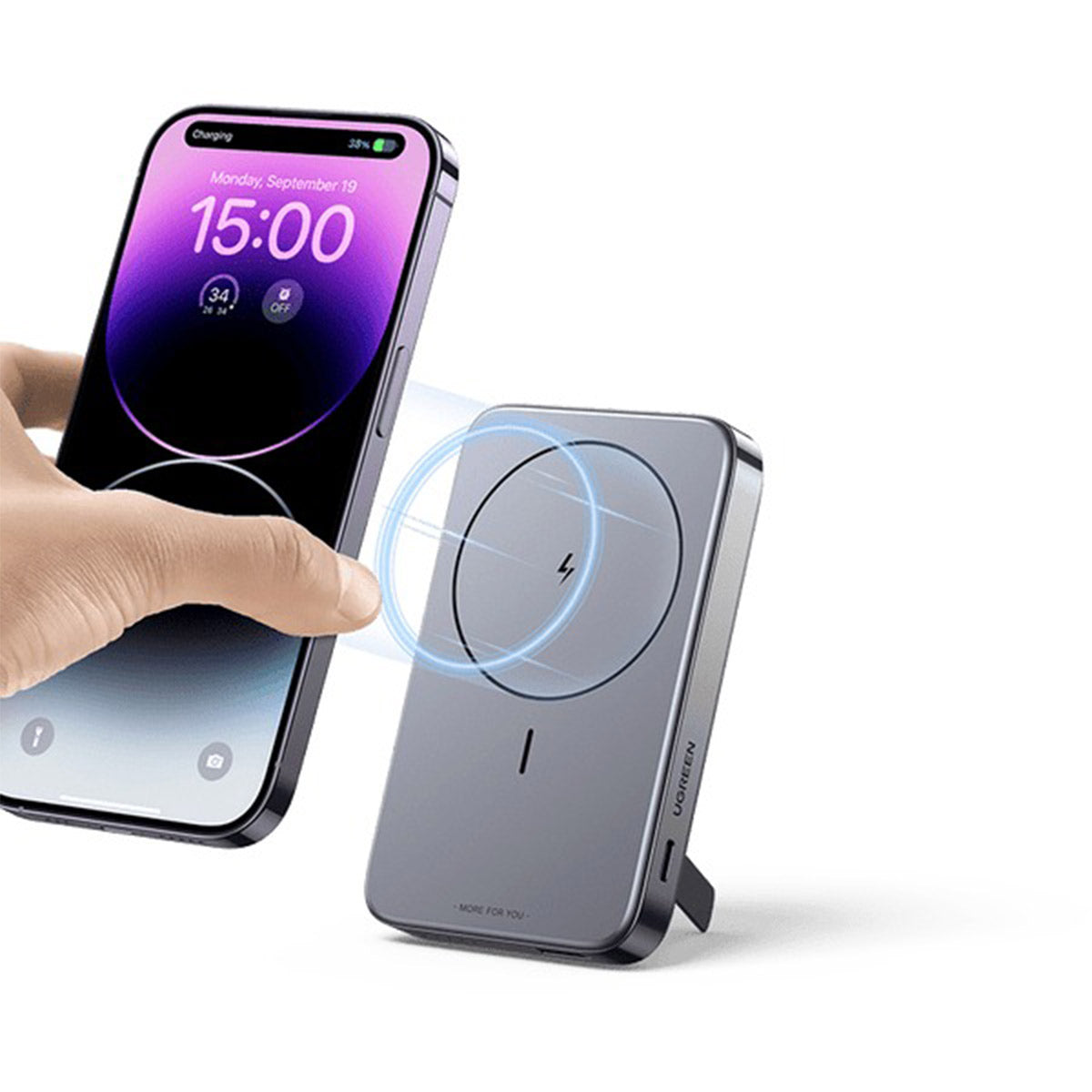 Ugreen 10000MAH Mini Magnetic Wireless 20W Power Bank (Space Grey)