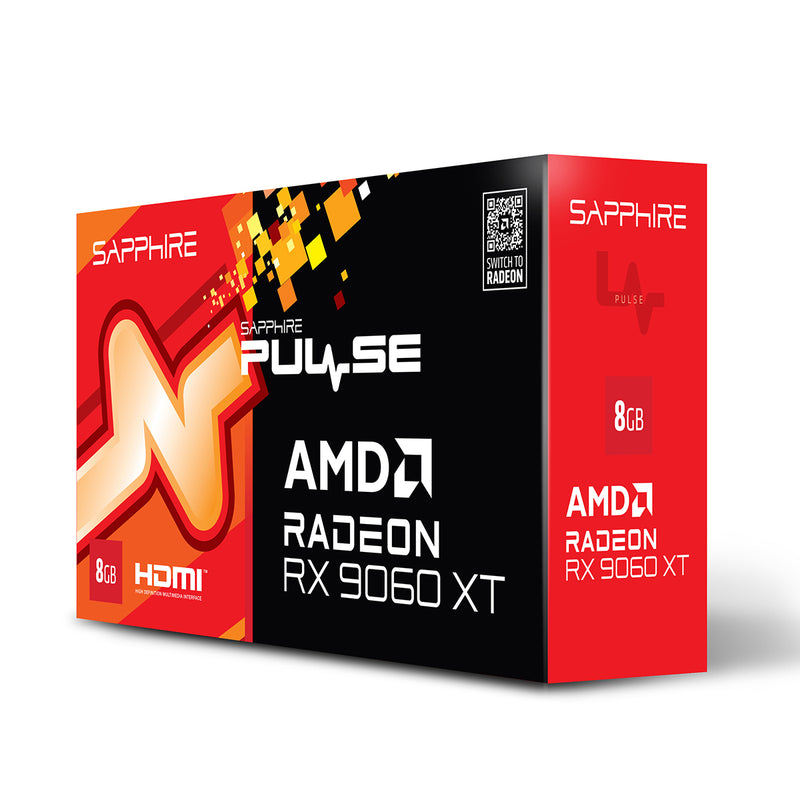 Sapphire Pulse AMD Radeon RX 9060 XT Gaming OC 8GB GDDR6 Graphics Card