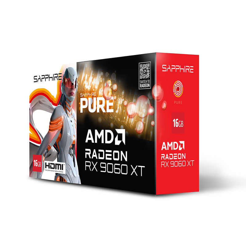 Sapphire Pure AMD Radeon RX 9060 XT Gaming OC 16GB GDDR6 Graphics Card