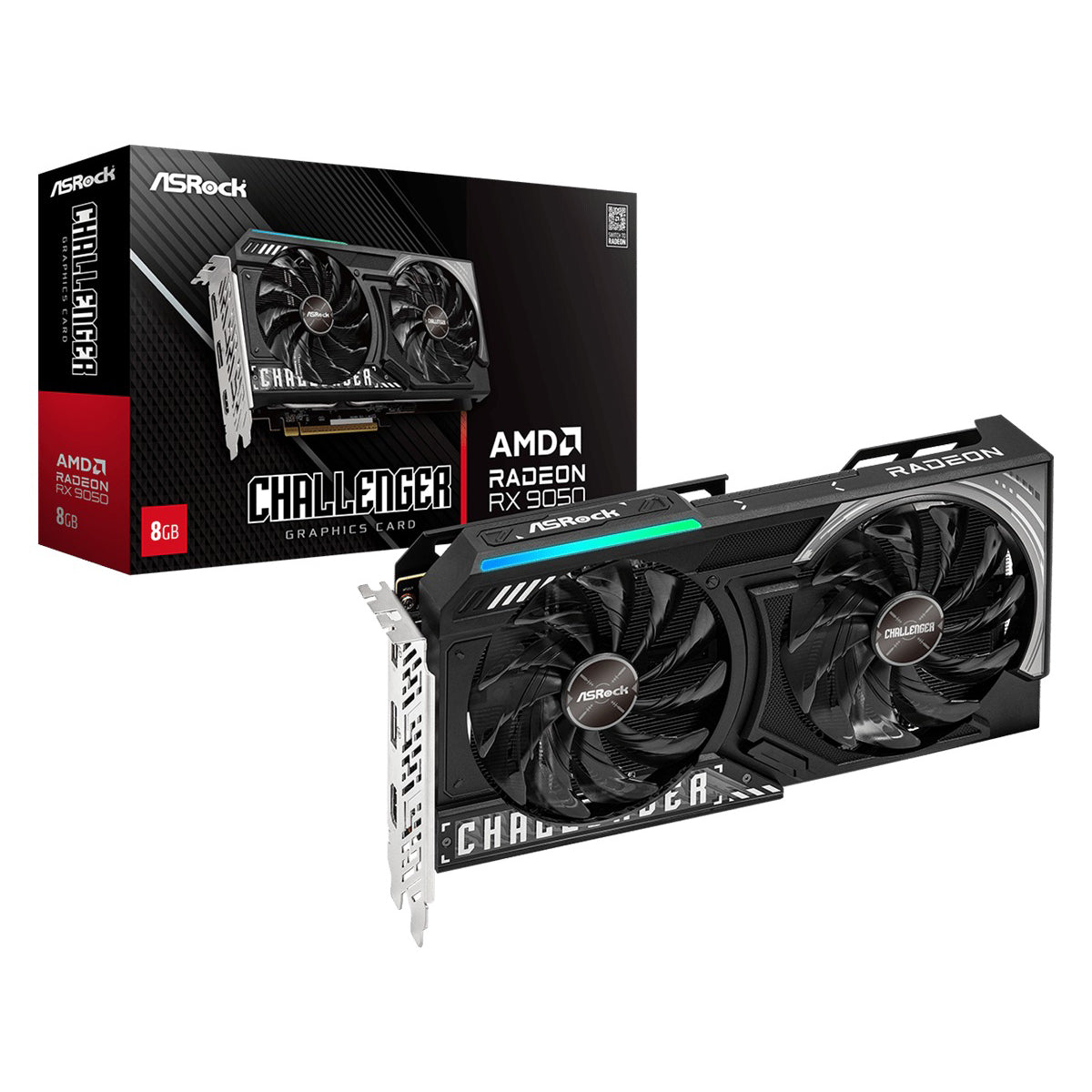 Asrock AMD Radeon RX 9050 Challenger 8GB GDDR6 Graphics Card