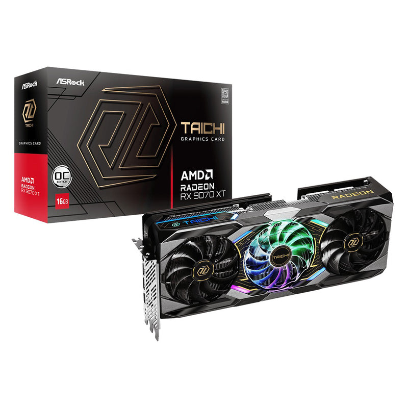 ASRock AMD Radeon RX 9070 XT Taichi OC 16GB GDDR6 Graphics Card