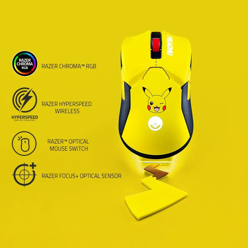 Razer X Pokemon Pikachu Viper Ultimate Hyperspeed Wireless Gaming Mouse With Charging Dock