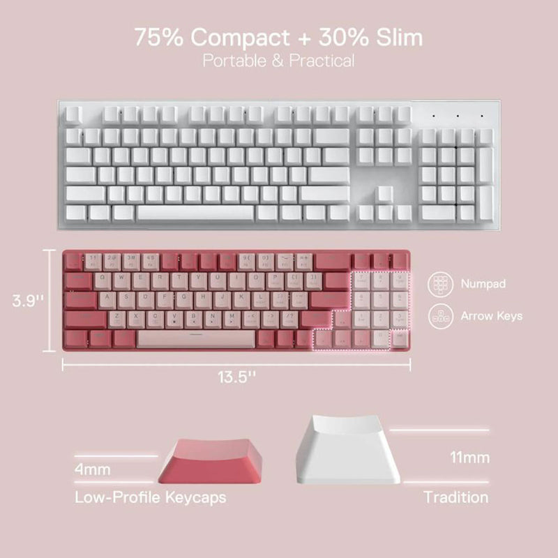 Redragon BS-8772 2.4G Wireless Mechanical Keyboard & Mouse Combo