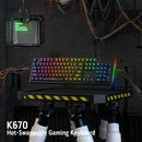 Redragon Argo Full-Size Hot-Swappable RGB Wired Mechanical Gaming Keyboard (Dust-Proof Red Switch)