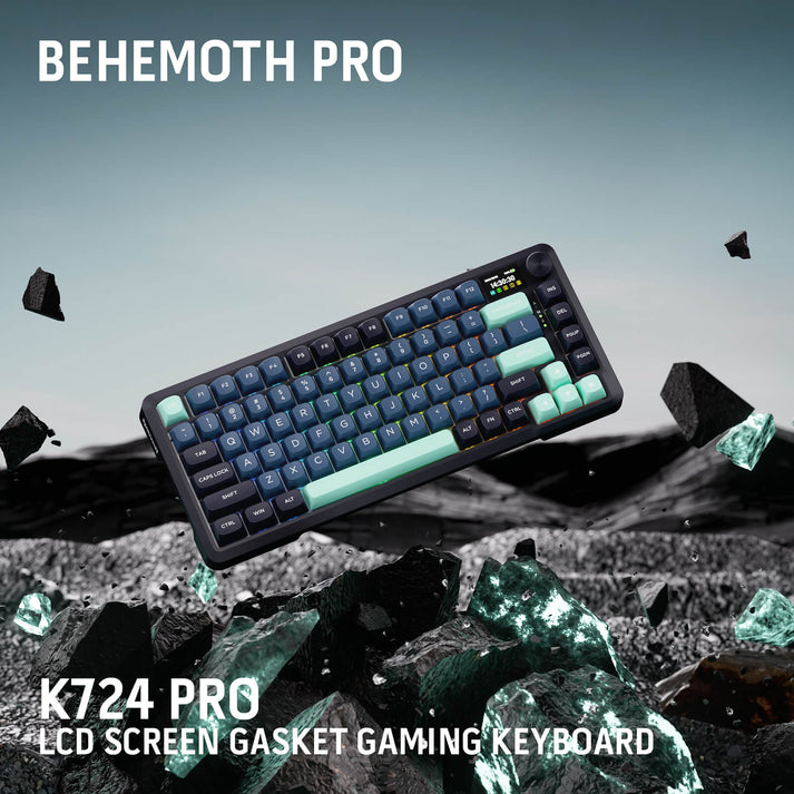Redragon Behemoth K724GBG-RGB-PRO  Mechanical Keyboard with LCD Screen