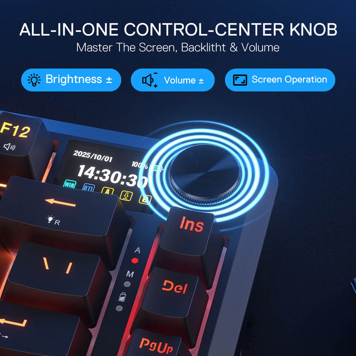 Redragon Behemoth K724-RGB-PRO Mechanical Keyboard with LCD Screen