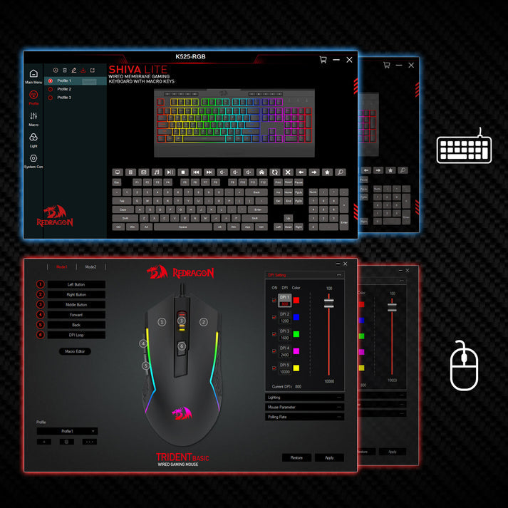 Redragon S151 Gaming Essentials Wired Keyboard & Mouse Bundle (Black)