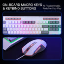 Redragon S151W Gaming Essentials Wired Keyboard & Mouse Bundle (White)