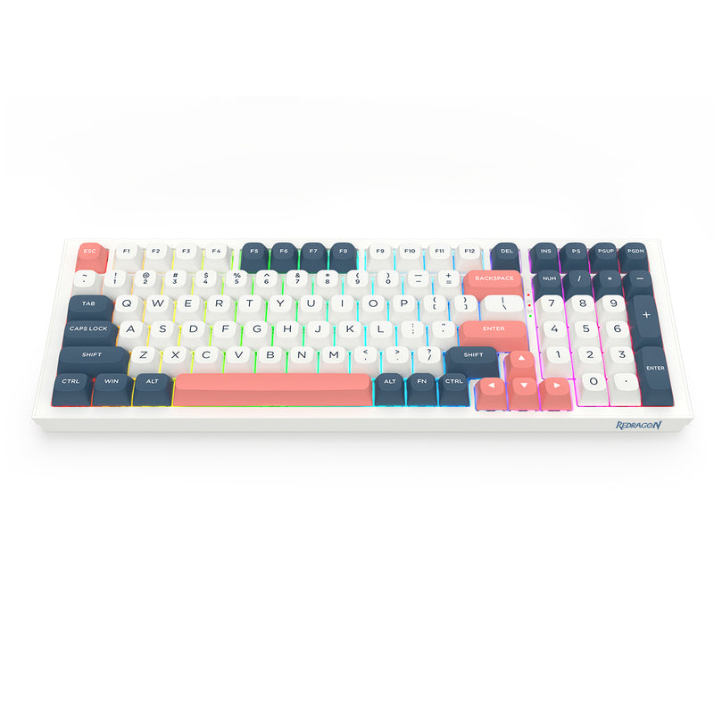 Redragon K723WBR RGB Flamberge Pro 98 Keys 96% Hot-Swappable Wireless Mechanical Gaming Keyboard