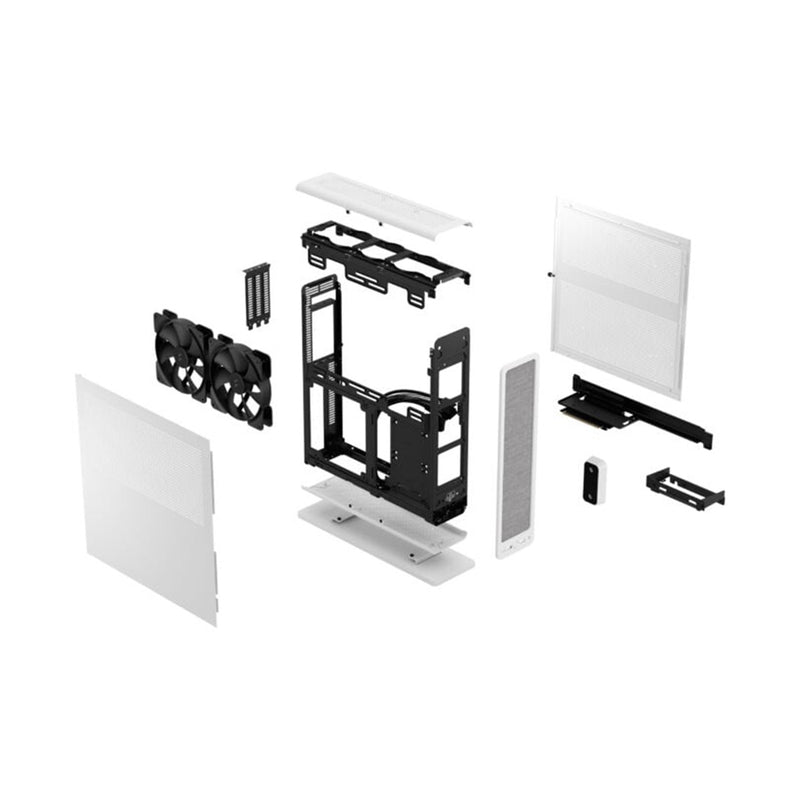 Fractal Design Ridge PCIe 4.0 Mini-ITX Small Form Factor Case (Black, White)