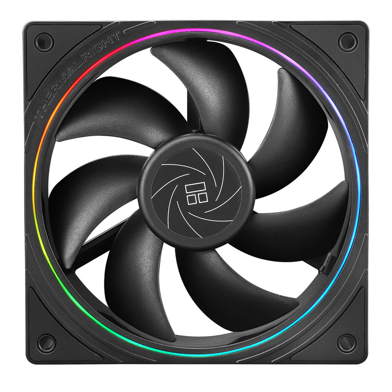 Thermalright TL-S12 120mm PWM ARGB Light Ring Case Fan (Black, White) (3-Pack)