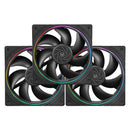 Thermalright TL-S12 120mm PWM ARGB Light Ring Case Fan (Black, White) (3-Pack)