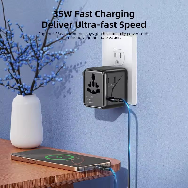 Vyvylabs Explorer Series GaN 5 Ports+AC Fast Charger Travel Adapter