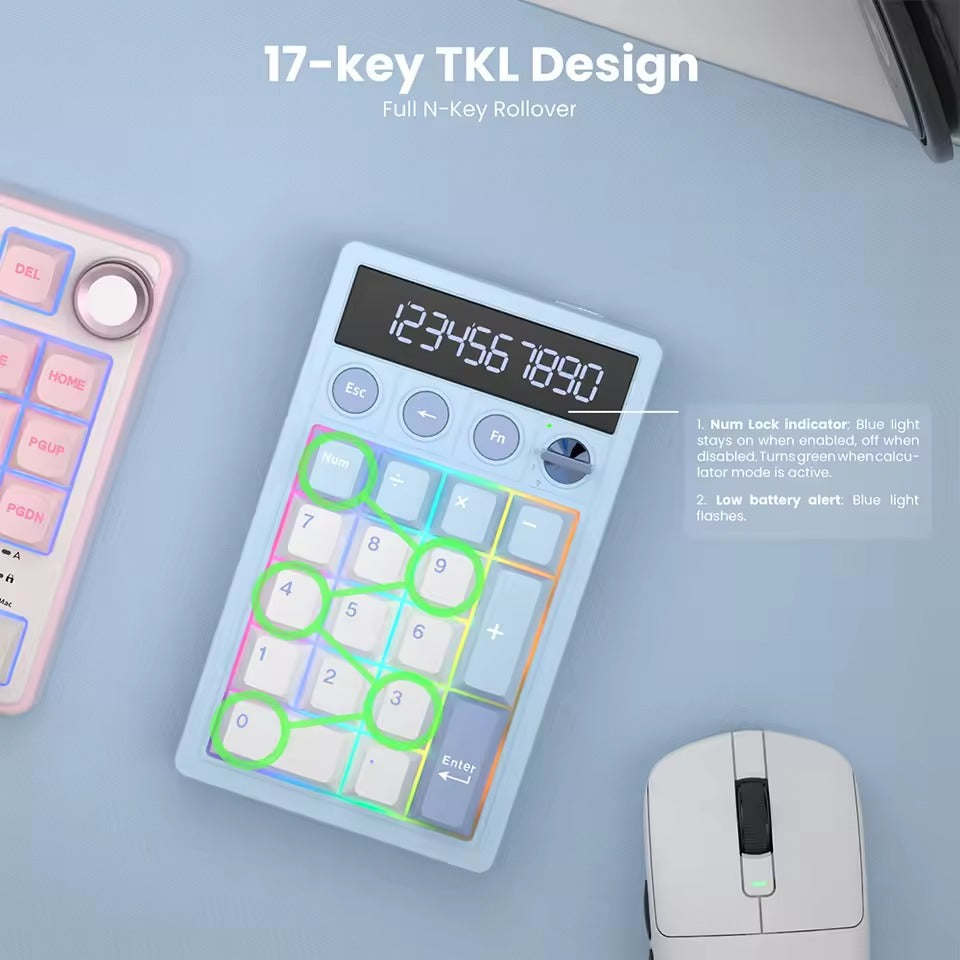 Royal Kludge M20 Tri-Mode RGB Keypad (Rhythm Blue) | Datablitz