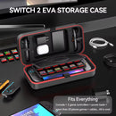 OIVO Carrying Case for Nintendo Switch 2 / Nintendo Switch / Nintendo Switch OLED (Black/Red)