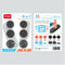 Ipega 6-in-1 Thumb Grips Kit for Nintendo Switch 2 (Black) 