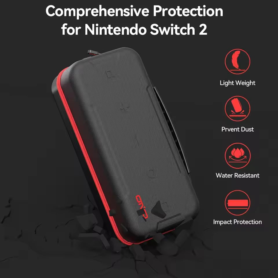 OIVO Carrying Case for Nintendo Switch 2 / Nintendo Switch / Nintendo Switch OLED (Black/Red)