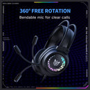 Onikuma X92 RGB Gaming Headphone with Noise-Cancelling Microphone (Black)