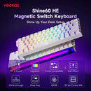 Veekos Shine60 HE Multi-Mode ARGB Backlit DIY Lightbox Hot-Swappable Magnetic Keyboard