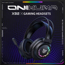 Onikuma X92 RGB Gaming Headphone with Noise-Cancelling Microphone (Black)