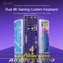 Ajazz AK980 V2 Pro RGB Tri-Mode Mechanical Keyboard (Transparent Blue Purple Pink Orange)