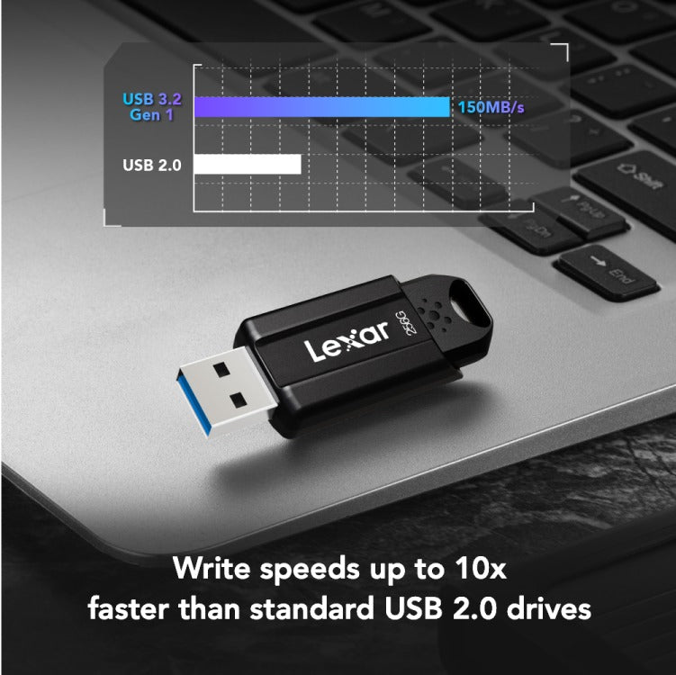 Lexar JumpDrive S80 USB 3.1 Type-A 150MB/s Read Flash Drive (64GB, 128GB, 256GB)