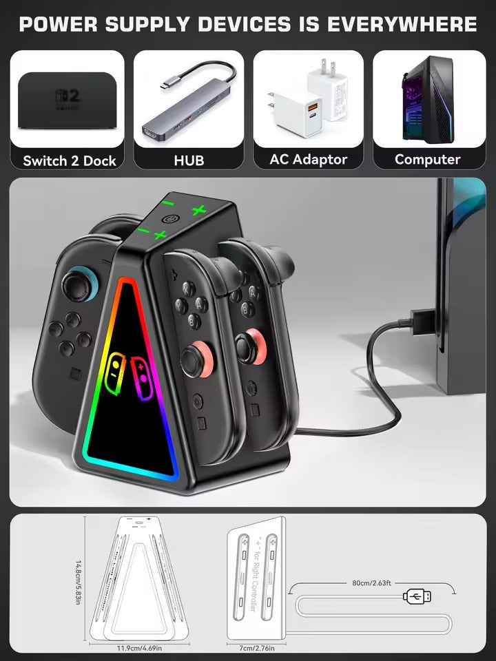 Nintendo Switch 2 Controller Charging Dock (Black) (VG-SW217)
