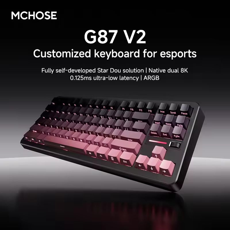 MCHOSE G87 V2 RGB Tri-Mode Hot-Swappable Mechanical Keyboard 