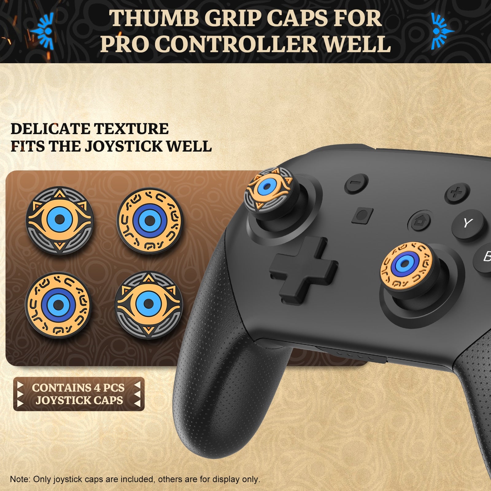 NSW IINE Joystick Caps For NSW Pro Controller (Legend Of Zelda) (L655)