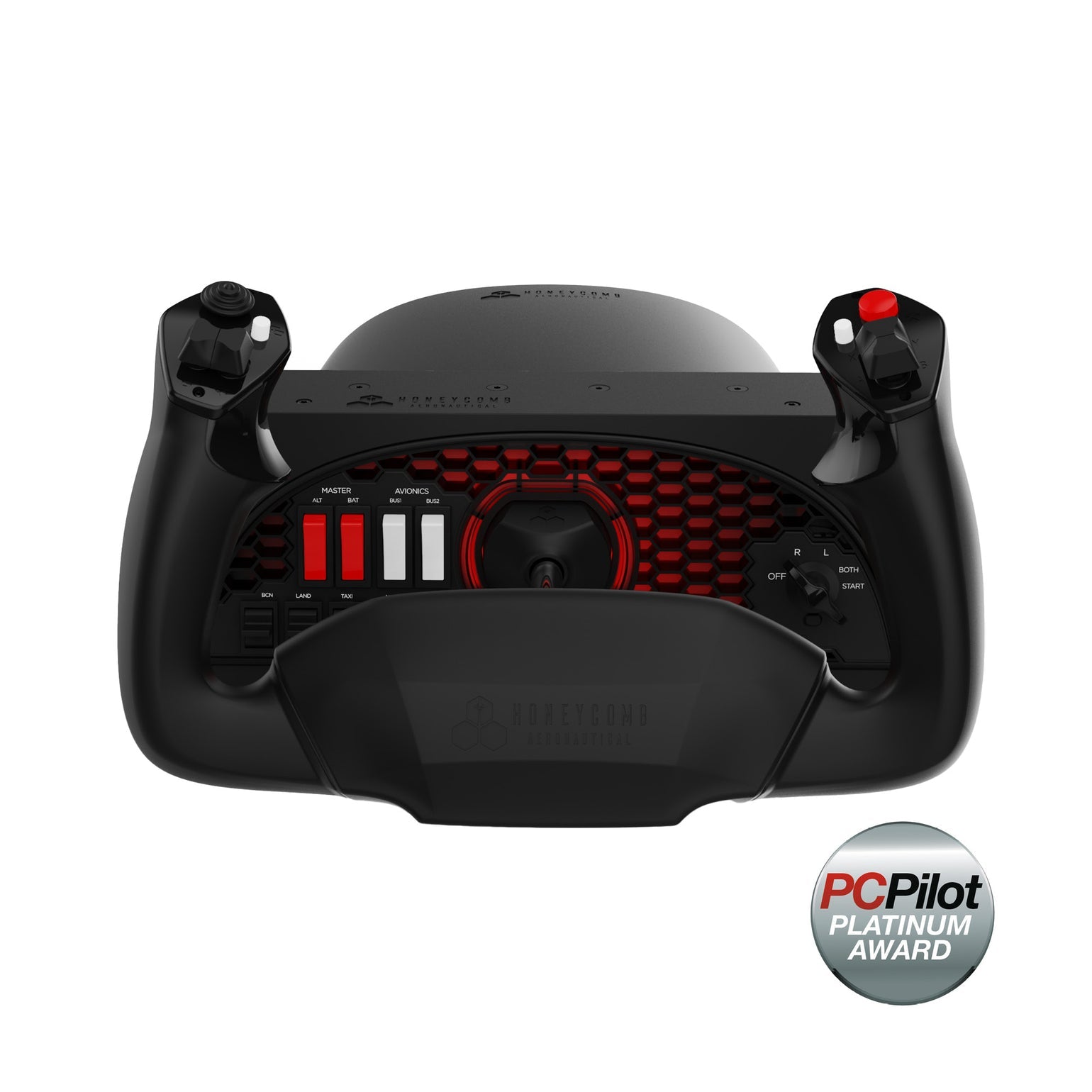 Honeycomb Alpha Flight Controls Yoke and Switch Panel