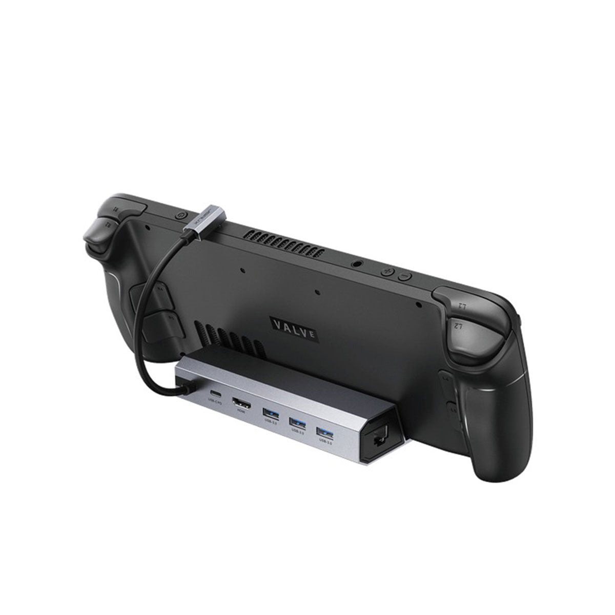 JSAUX USB-C 6-in-1 Docking Station for Steam Deck/ Steam Deck OLED/ ROG Ally/ ROG Ally X/ Legion Go (Grey) (HB0603)