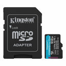Kingston Canvas Go! Plus C10 UHS-I U3 V30 A2 200MB/s Read microSD Memory Card with SD Adapter