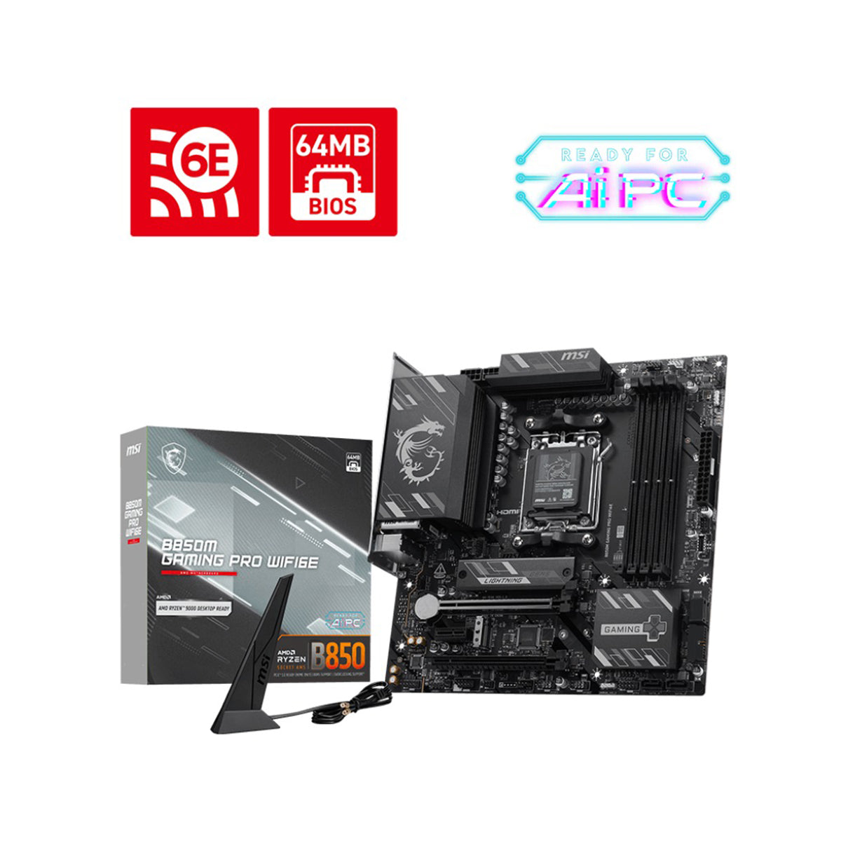 MSI B850M Gaming Pro WiFi6E DDR5 AMD Motherboard