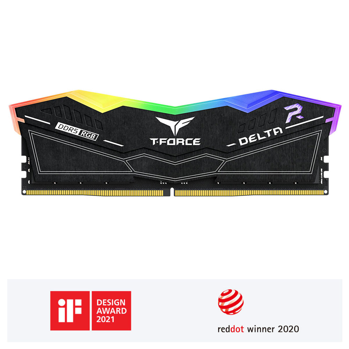 TeamGroup T-Force Delta RGB DDR5 32GB (2x16GB) 6000MHz CL38-46-46-84 1.35V Gaming Desktop Memory