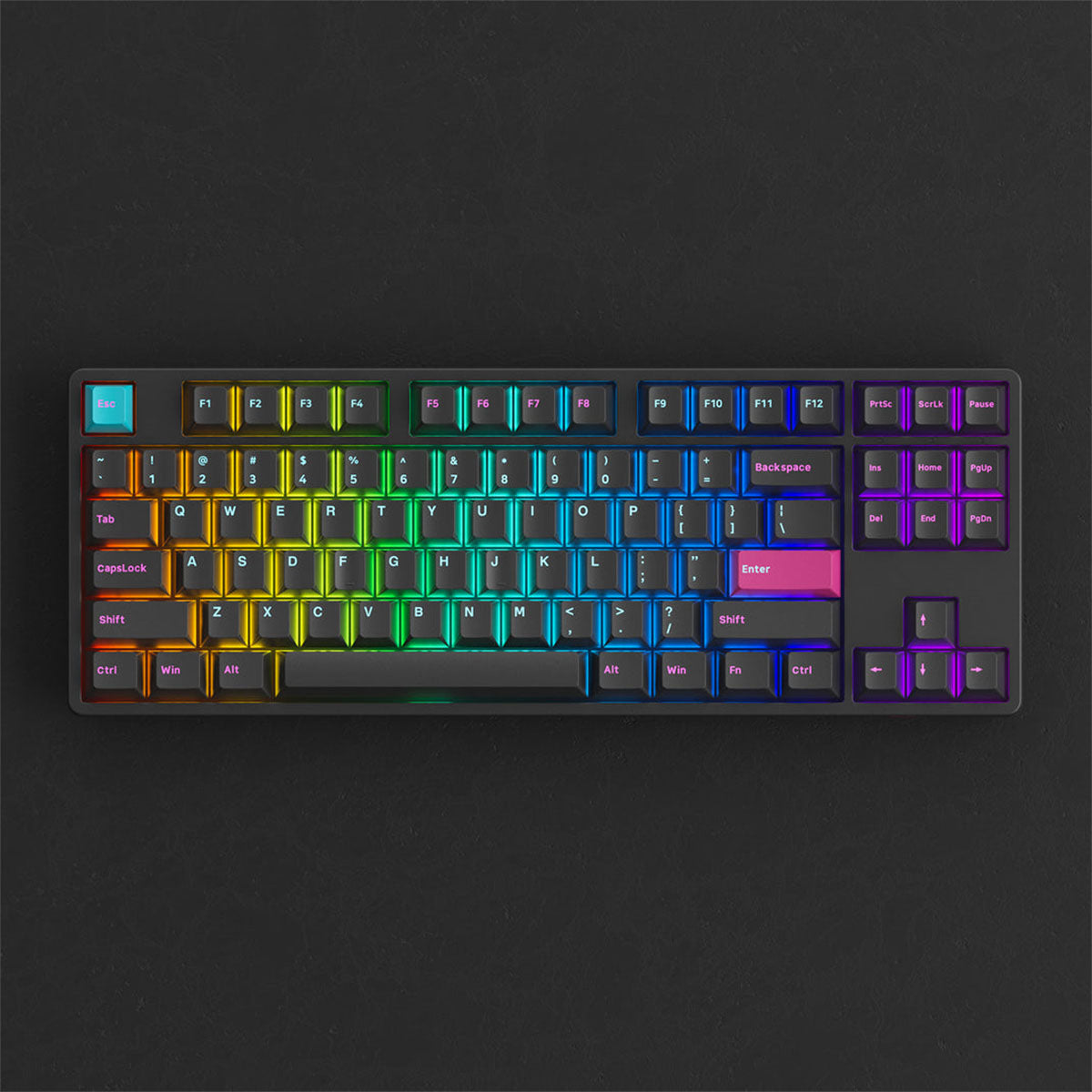 Akko Midnight 5087S VIA QMK Wired RGB Hot-Swappable Mechanical Keyboard (Akko V3 Cream Yellow Pro)