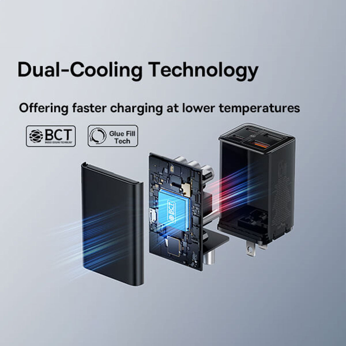 Baseus GaN6 Pro Fast Charger 2C+2U 65W (Cluster Black) (P10162702113-00)