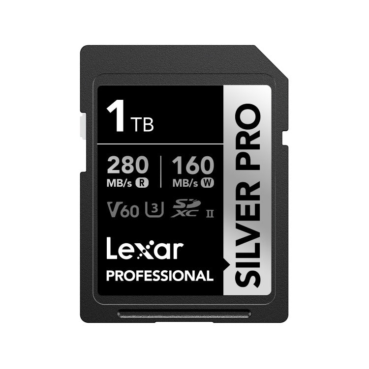 Lexar Professional SILVER PRO SDXC UHS-II C10 U3 V60 280MB/s Read 160MB/s Write SD Card