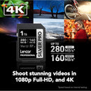Lexar Professional SILVER PRO SDXC UHS-II C10 U3 V60 280MB/s Read 160MB/s Write SD Card