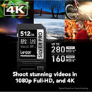 Lexar Professional SILVER PRO SDXC UHS-II C10 U3 V60 280MB/s Read 160MB/s Write SD Card