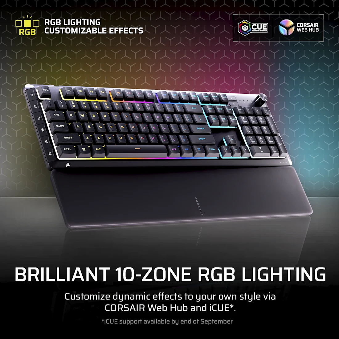 Corsair SKIFF 100 Plus RGB Wired Gaming Keyboard (Black) (CH-9226I65-NA)