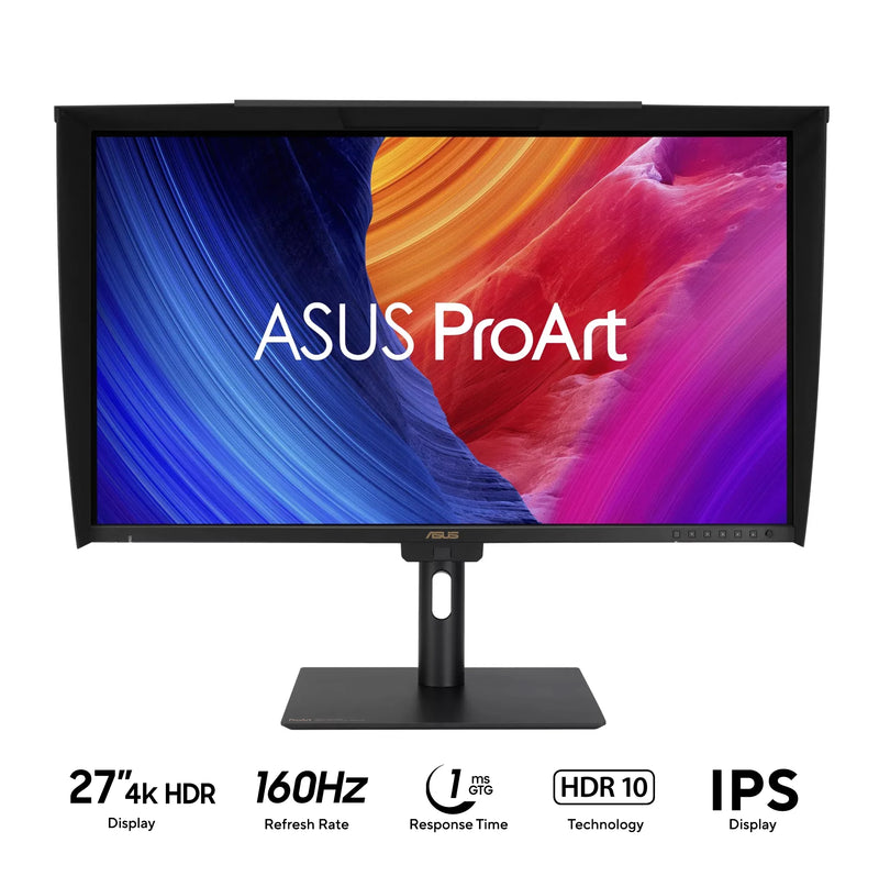 Asus ProArt Display PA27UCGE 27" 4K (3840x2160) 160Hz 1ms (GTG) IPS Professional Monitor with Height/Tilt/Swivel/Pivot Adjustment & Motorized Colorimeter
