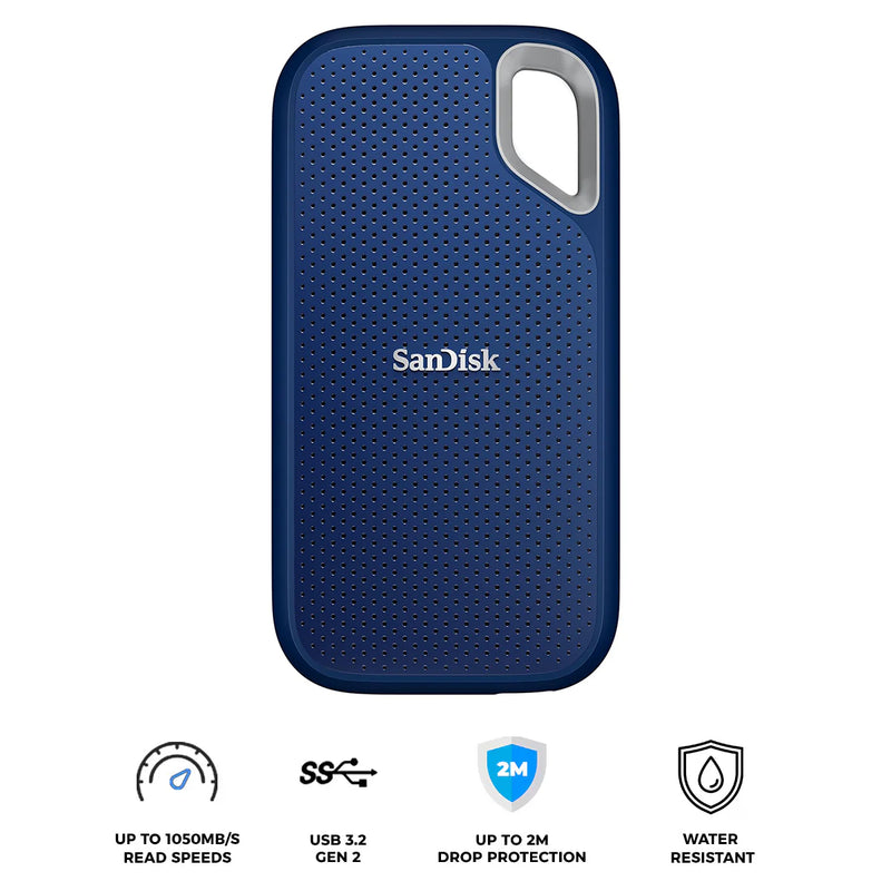 Sandisk Extreme 8TB USB-C USB 3.2 Gen 2 Up to 1050MB/s Portable SSD (Royal Blue)