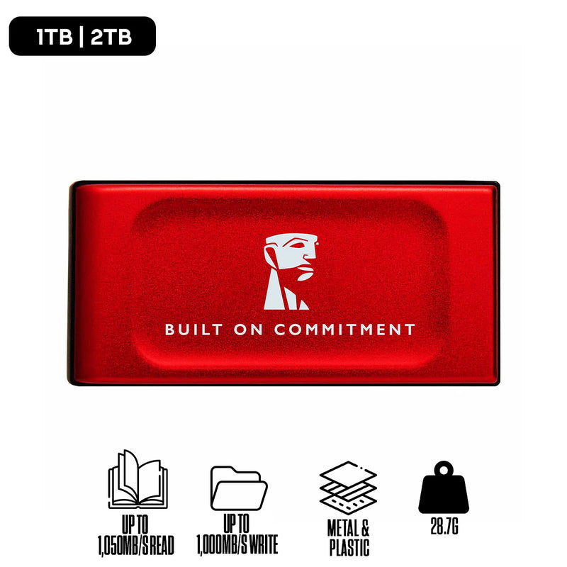 Kingston XS1000R USB 3.2 Gen 2 USB Type-C External SSD (Red) | DataBlitz