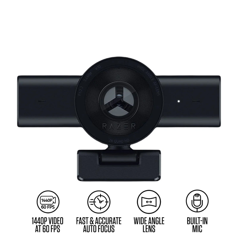 Razer Kiyo V2 X 1440p 60 FPS Webcam for Creators (Black)