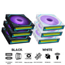 Lian Li Uni Fan SL-INF Wireless 120mm Reverse Blade ARGB Fan - Triple Pack (Black, White) (12RSLIN1W3B, 12RSLIN1W3W)