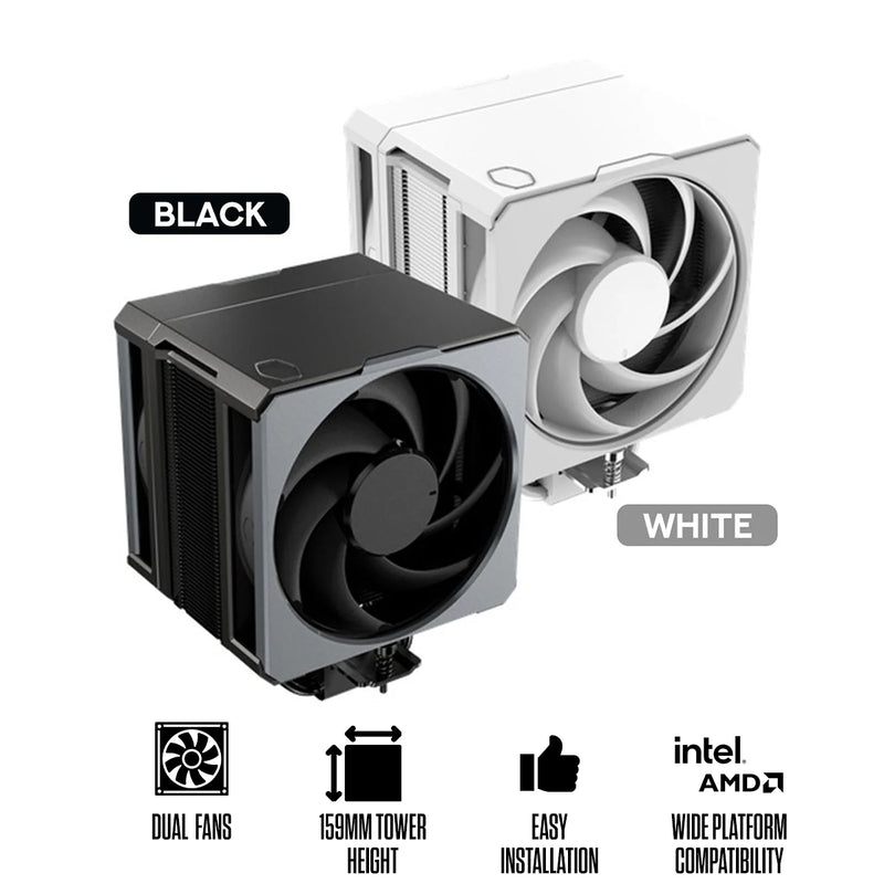 Cooler Master Hyper 612 Apex CPU Air Cooler (Black, White)