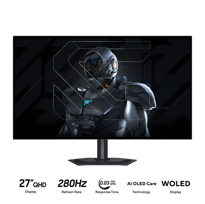 Gigabyte MO27Q28G OLED 27" QHD (2560x1440) 280Hz 0.03ms GTG WOLED Gaming Monitor