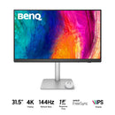 BenQ PD3226G 32" 4K (3840x2160) 144Hz 1ms GTG IPS Designer Monitor with Tilt, Height, Pivot & Swivel Adjustment